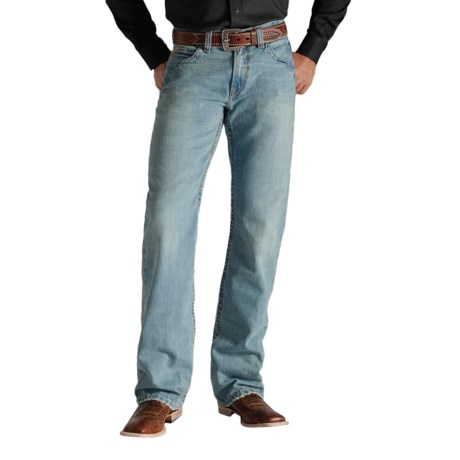 61%OFF メンズカジュアルジーンズ Ariat M4ブルーライトニングジーンズ - （男性用）ブーツカット、ローライズ Ariat M4 Blue Lightning Jeans - Bootcut Low Rise (For Men)